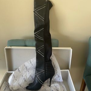 New Gwen Stefani open toe over the knees boots